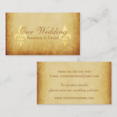 Gold de luxe Franse stijl fleurs de lis insert Informatiekaartje (Voorkant / Achterkant)