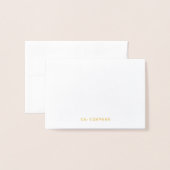 Gold de mooiste tijd van het jaarmonogram folie kaarten (Voorkant met envelop)