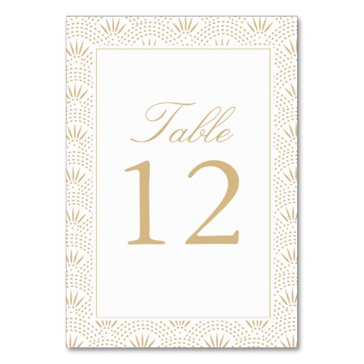 Gold Deco Seigaiha Tableau Numéro Cartes (Par défaut)