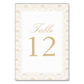 Gold Deco Seigaiha Tafelnummer Kaarten (Voorkant)
