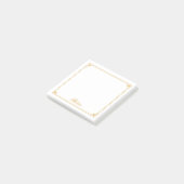 Gold Decorative Border Script Post it Notes (Schuin)