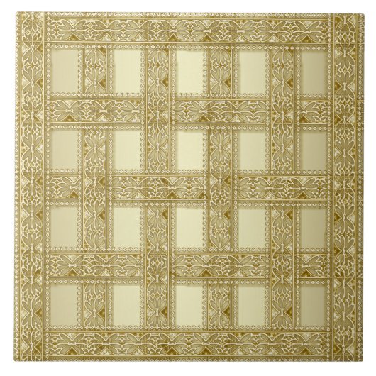 Gold Decorative Ceramic Tile Tegeltje (Voorkant)