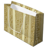 Gold Decorative Gift-tas Groot Cadeauzakje (Voorkant Gekanteld)