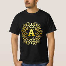 Gold Decorative met letter A binnenin