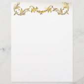 Gold Decorative Scroll Border Flyer (Voorkant)
