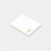 Gold Deer Head Post-it® Notes (Schuin)
