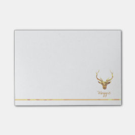 Gold Deer Head Post-it® Notes