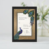 Gold & dentelle Baroque Mariage formel Réponse RSV (Debout devant)