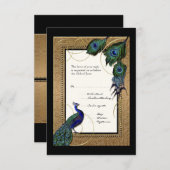 Gold & dentelle Baroque Mariage formel Réponse RSV (Devant / Derrière)