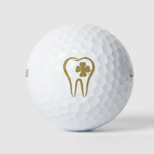 Gold Dentist Lucky Teeth Golfballen