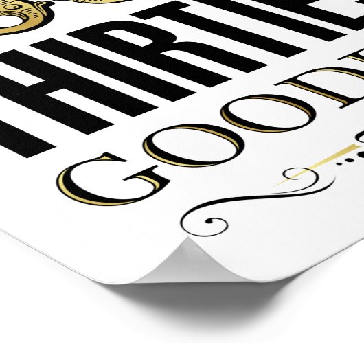 Gold DERHIRTIES GEETDBYE Afdrukken Poster (Hoek)