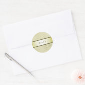 Gold Design Classic Round Sticker (Envelop)