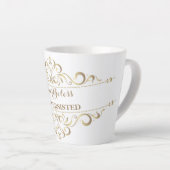 Gold Desondanks hield ze de kleine latte Mok aan (Rechterhoek)