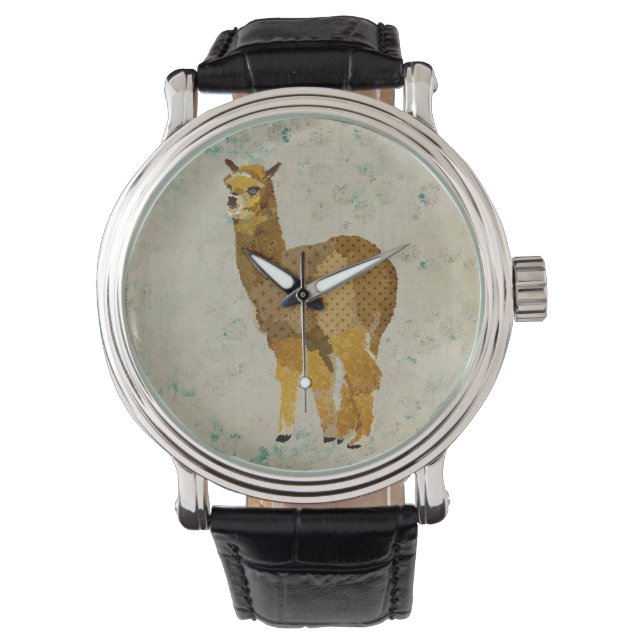  Gold Diamond Alpaca horloge (Voorkant)