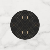 Gold Diamond Black Geometric Deco Gatsby Wedding Confetti (Kleine voorkant)