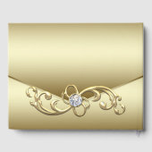 Gold Diamond Bruiloft Gastenboek (Achterkant)