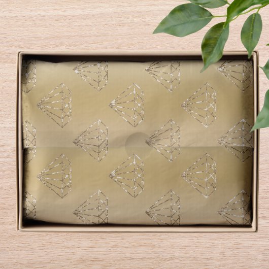 Gold Diamond Elegant Sparkle Wedding Verloving Tissuepapier