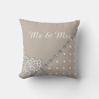 GOLD DIAMOND HEART CUSHION WEDING KUSSEN