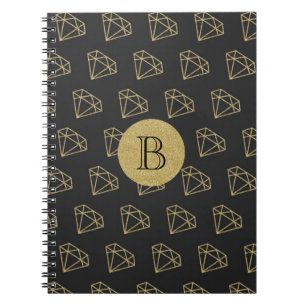 Gold Diamond Modern Glamor Bling Notitieboek Journ