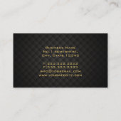 Gold Diamond Monogram Chauffeur Visitekaartje (Achterkant)