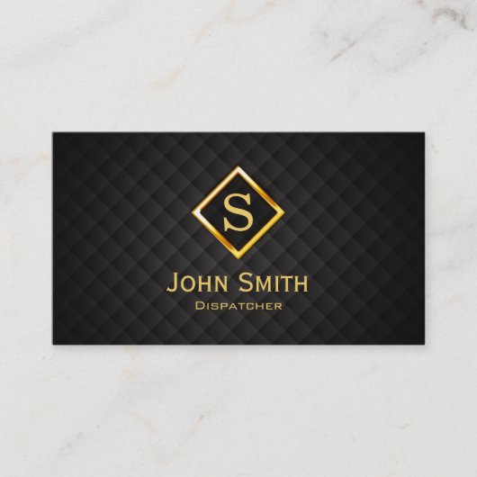 Gold Diamond Monogram Dispatcher Visitekaartje (Voorkant)