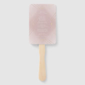 Gold Diamond Pink Geometric Deco Gatsby Wedding Handwaaier (Achterkant)