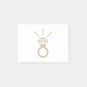 Gold Diamond Ring Post-it® Notes (Voorkant)