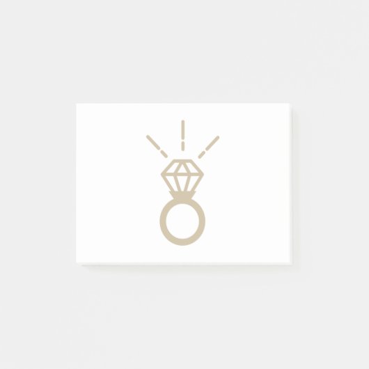 Gold Diamond Ring Post-it® Notes (Voorkant)