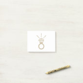 Gold Diamond Ring Post-it® Notes (Op bureau)
