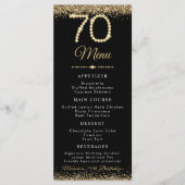 Gold Diamonds 60th Birthday Dinner Flat Menu (Devant)