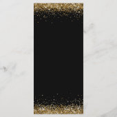 Gold Diamonds 80th Birthday Dinner Flat Menu (Achterkant)