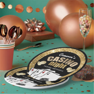 Gold Diamonds Casino Nachtfeest Papieren Bordje