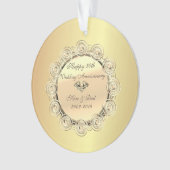 Gold Diamonds Elegant 50th Wedding Jubileum Ornament (voorkant)