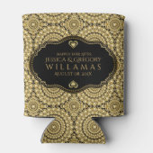 Gold Diamonds Geometric Pattern Weddenschap Design Blikjeskoeler (Achterkant)