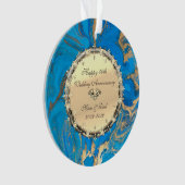 Gold Diamonds, marmer 50th Wedding Jubileum Ornament (voorkant)