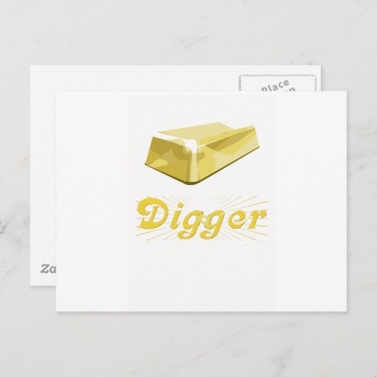 Gold Digger Briefkaart (Voorkant / Achterkant)