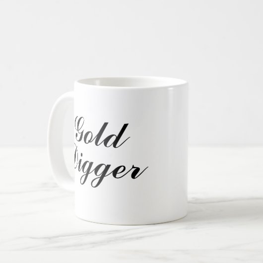 Gold Digger coffee mug gift (Devant gauche)