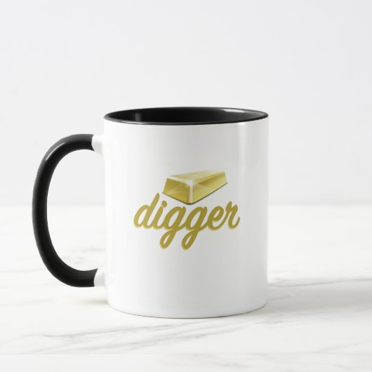 Gold Digger Funny Coffee Mok (Links)