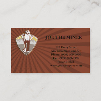 Gold Digger Miner Prospector Shield Visitekaartje