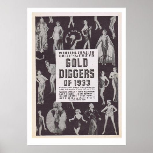 Gold Diggers uit 1933 Poster (Voorkant)