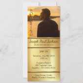 Gold Digital Photo Memorial Invitation (Devant)
