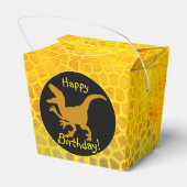 Gold Dinosaur Hide Happy Birthday!  Bedankdoosjes (Achterkant)