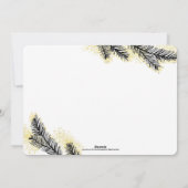 Gold Dipped Pine Branches kerst | Feestdagenkaart (Achterkant)