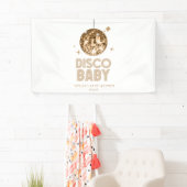 Gold Disco Ball 'Disco Baby' Baby shower Spandoek (Insitu)