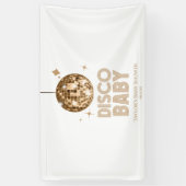 Gold Disco Ball 'Disco Baby' Baby shower Spandoek (Verticaal)