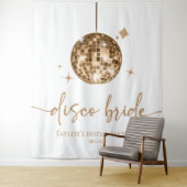 Gold Disco Ball Disco Bride Vrijgezellenfeest Wandkleed (In situ)