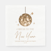 Gold Disco Ball juicht oudejaarsavond feest Servet (Voorkant)