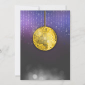 Gold Disco Birthday Party Kaart (Achterkant)