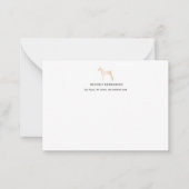 Gold Doberman Dog Walker Elegant Monogram Notitiekaartje (Voorkant)