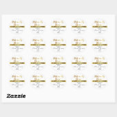 Gold Doctorate PhD Afstuderen Ceremony Party Ronde Sticker (Vel)
